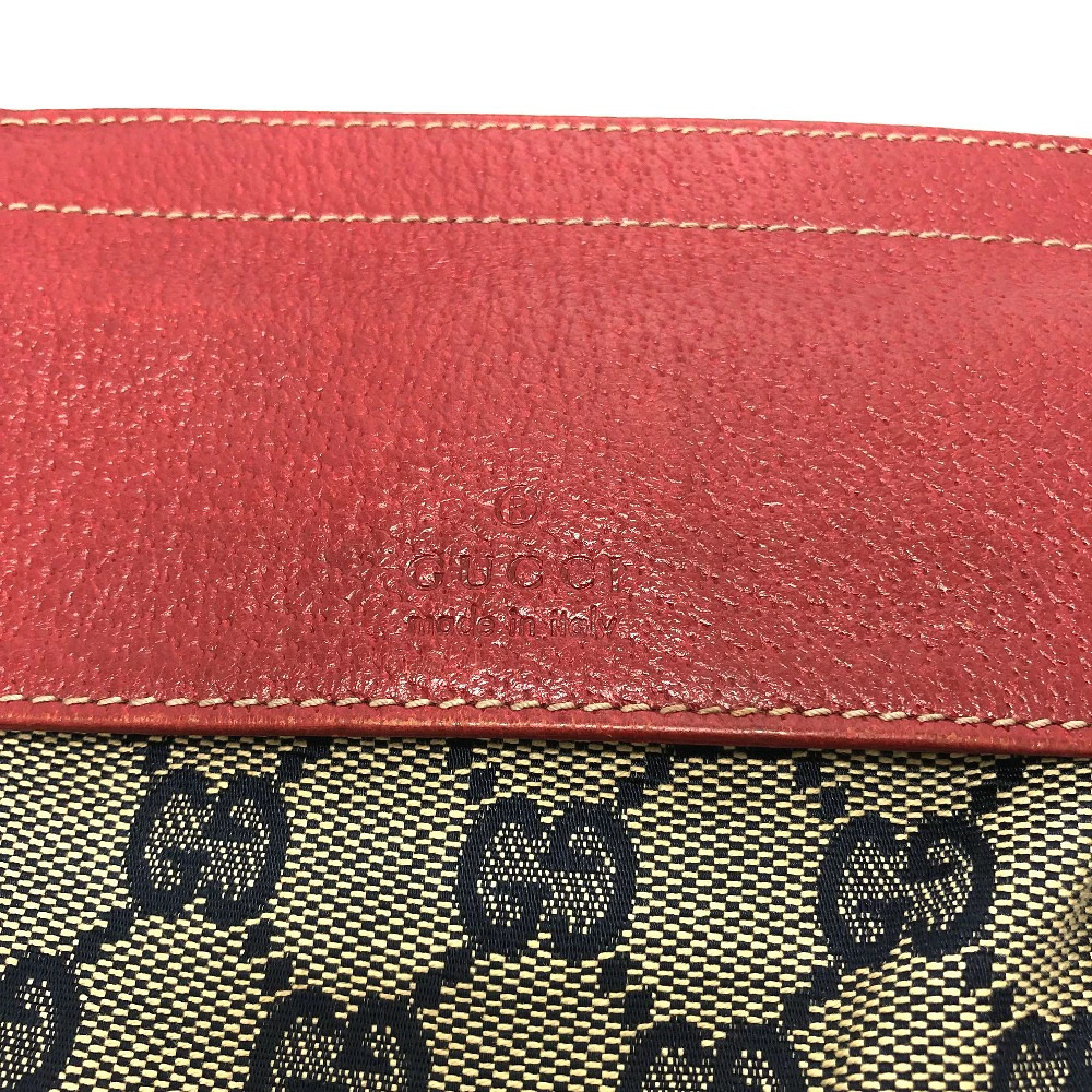 Gucci Belt Bag Bum Body Leather GG Waist Red Canvas Logo Crossbody - Picture 3 of 15